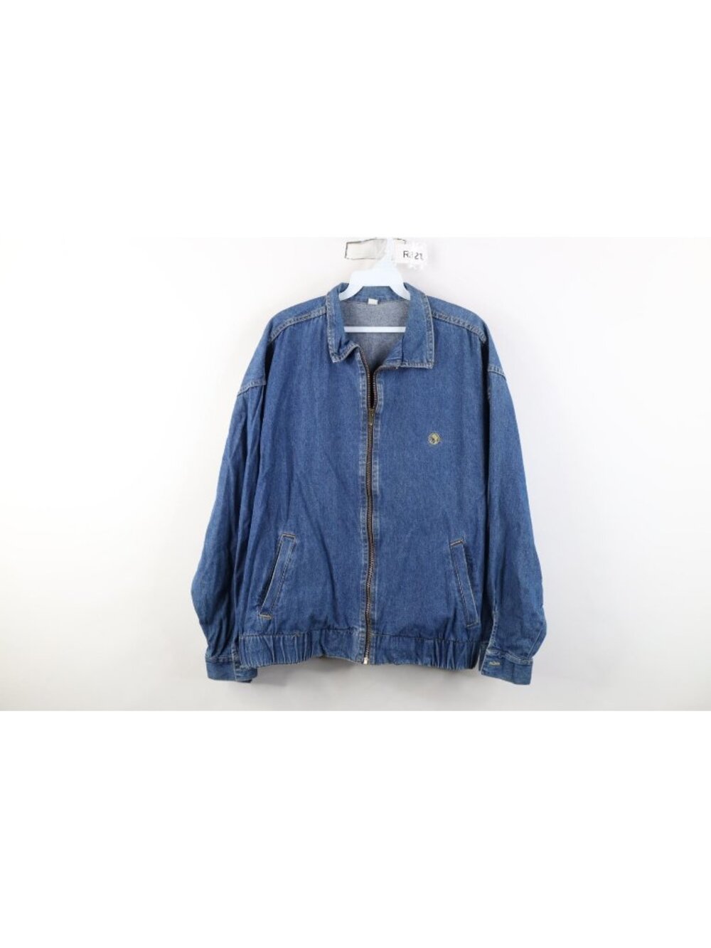 Vintage 70s Streetwear Womens 1X Faded Full Zip Collared Denim Jean Jacket USA